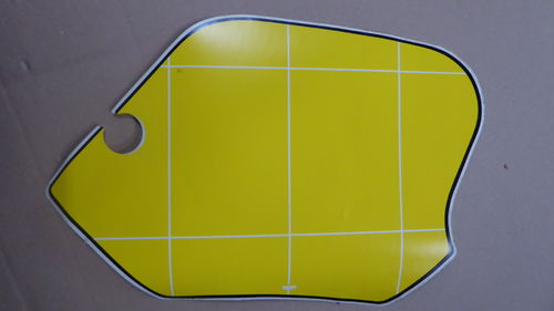 Folie gelb Seitendeckel rechts 125/ Bj. 91