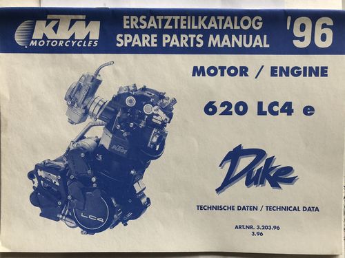 Teilekatalog Motor 620 LC4-E  Duke